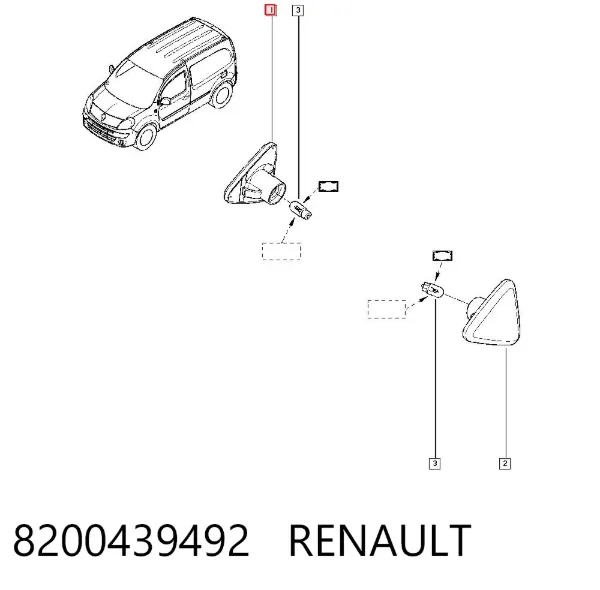 Powtarzacz kierunkowskazu na błotniku 8200439492 Renault (RVI)