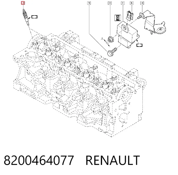 Świeca żarowa 8200464077 Renault (RVI)