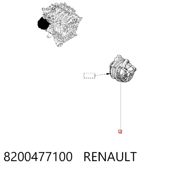 Alternator 8200477100 Renault (RVI)