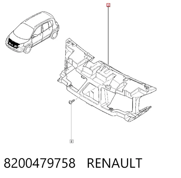 Osłona chłodnicy kompletna (panel mocowania reflektorów) 8200479758 Renault (RVI)