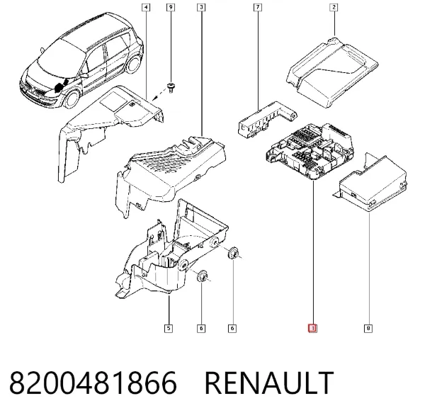 Skrzynka bezpieczników 8200481866 Renault (RVI)