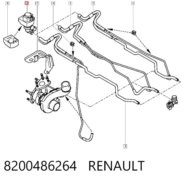 Przetwornik ciśnienia (solenoid) doładowania 8200486264 Renault (RVI)