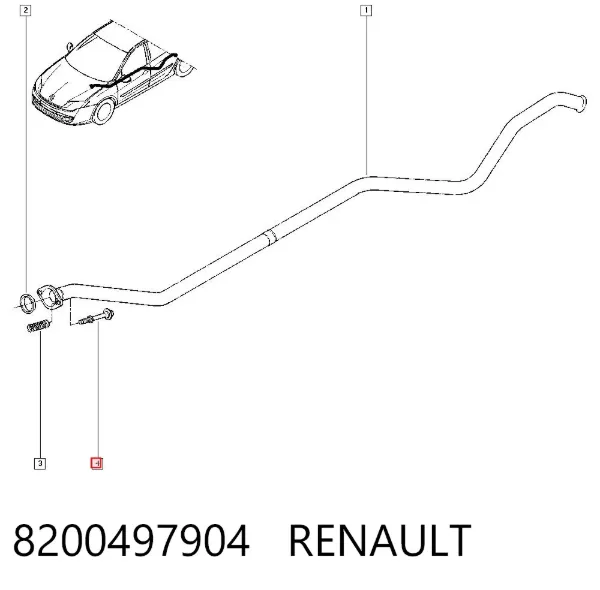 Śruba układu wydechowego (tłumika) 8200497904 Renault (RVI)