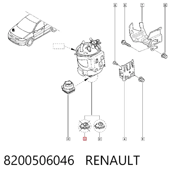Filtr paliwa 8200506046 Renault (RVI)