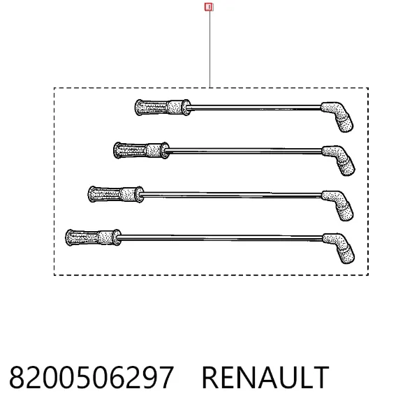 Zestaw przewodów wysokiego napięcia 8200506297 Renault (RVI)