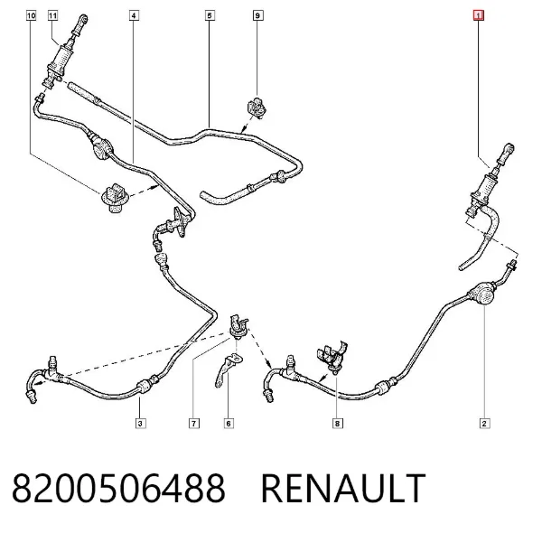 Cylinder sprzęgła główny 8200506488 Renault (RVI)