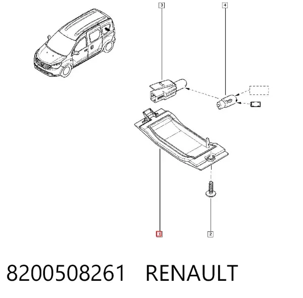 Lampa oświetlenia tylnej tablicy rejestracyjnej 8200508261 Renault (RVI)