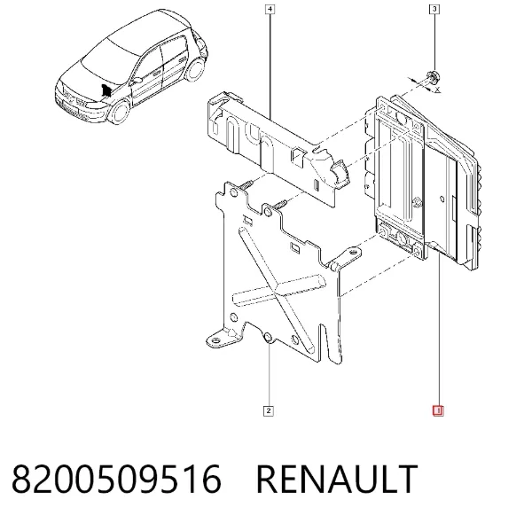 Sterownik silnika 8200509516 Renault (RVI)