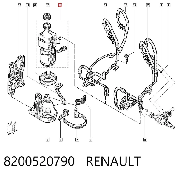 Pompa wspomagania hydraulicznego kierownicy Renault Kangoo II