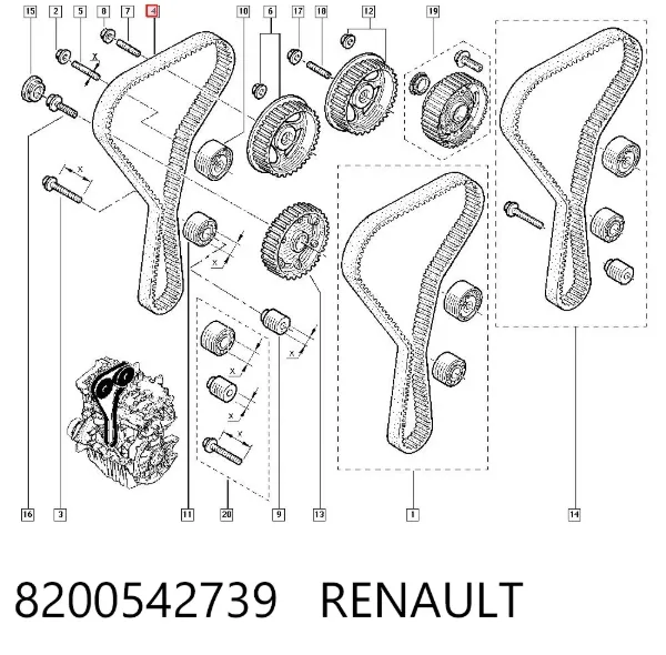 Pasek rozrządu 8200542739 Renault (RVI)