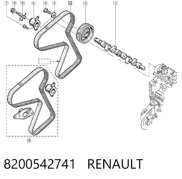 Pasek rozrządu 8200542741 Renault (RVI)