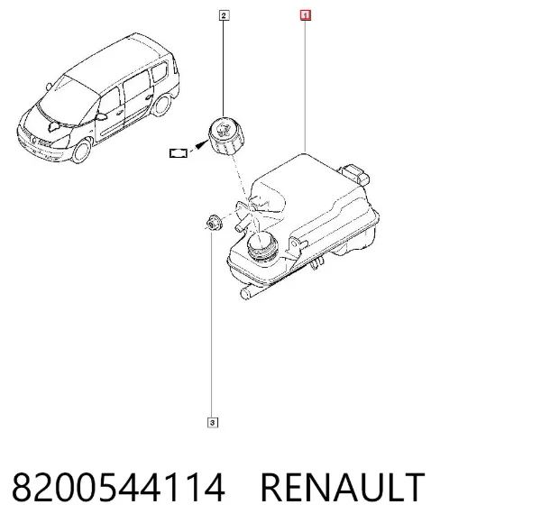 Zbiorniczek wyrównawczy układu chłodzenia 8200544114 Renault (RVI)