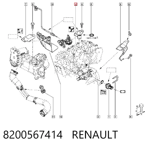 Czujnik położenia wałka rozrządu 8200567414 Renault (RVI)
