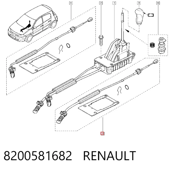 Linka zmiany biegów 8200581682 Renault (RVI)