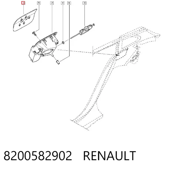 Klapka wlewu paliwa Renault Clio III GRANDTOUR