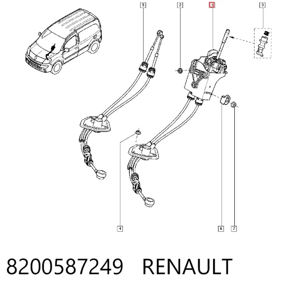 Mechanizm zmiany biegów (cięgno) 8200587249 Renault (RVI)