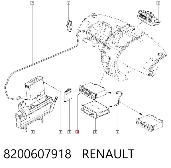 Radioodtwarzacz (radio AM/FM) 8200607918 Renault (RVI)