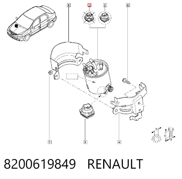 Filtr paliwa 8200619849 Renault (RVI)