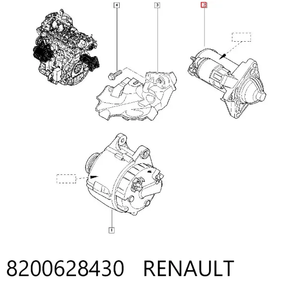 Rozrusznik 8200628430 Renault (RVI)