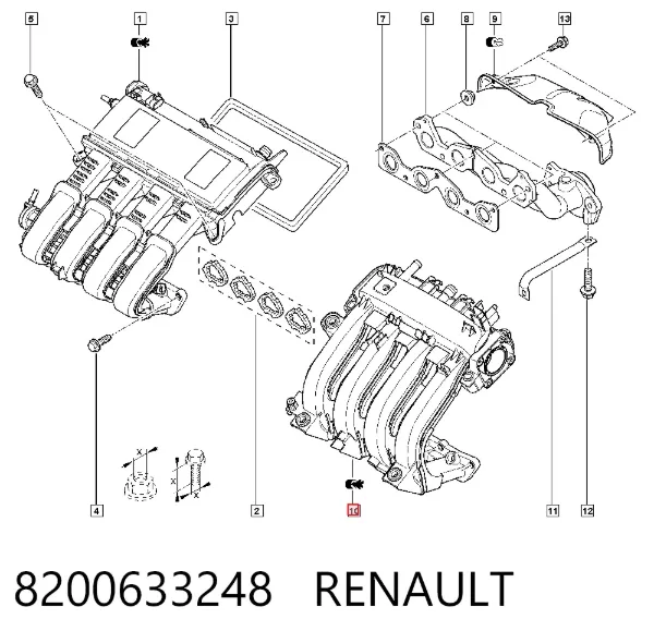 Kolektor ssący Renault Clio SYMBOL