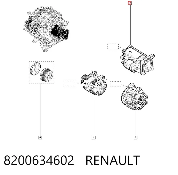 Rozrusznik 8200634602 Renault (RVI)