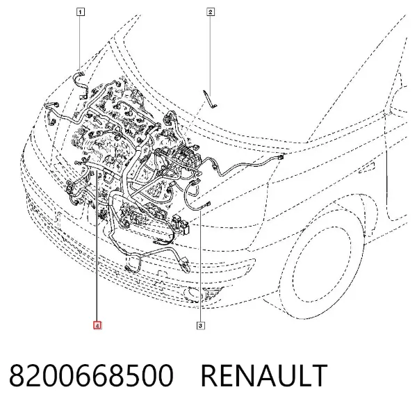 Czujnik położenia wału korbowego 8200668500 Renault (RVI)