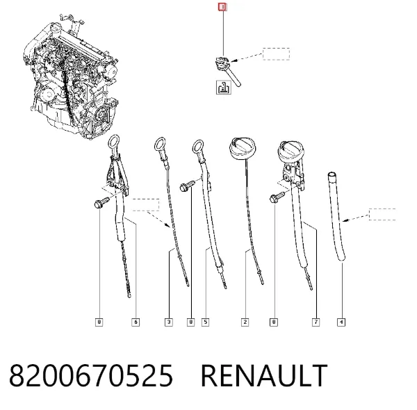 Czujnik poziomu oleju silnikowego 8200670525 Renault (RVI)