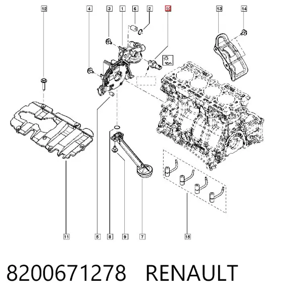 Czujnik ciśnienia oleju 8200671278 Renault (RVI)