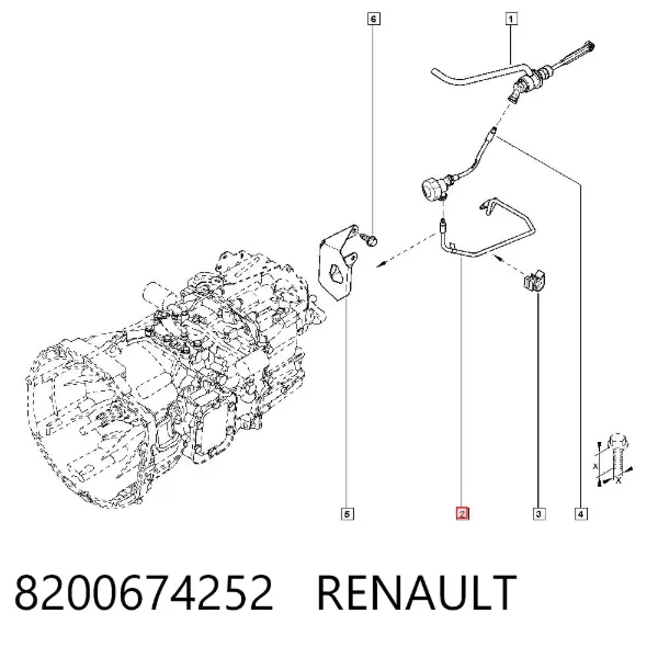 Przewód sprzęgła 8200674252 Renault (RVI)