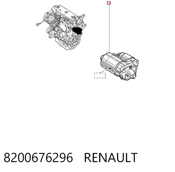 Rozrusznik 8200676296 Renault (RVI)
