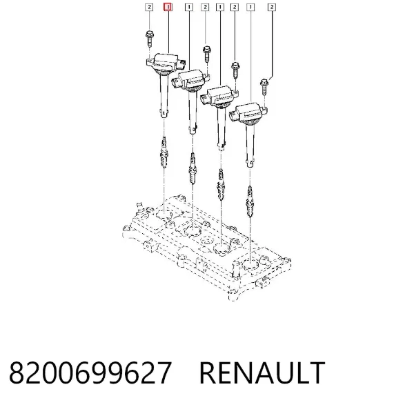 Cewka zapłonowa 8200699627 Renault (RVI)
