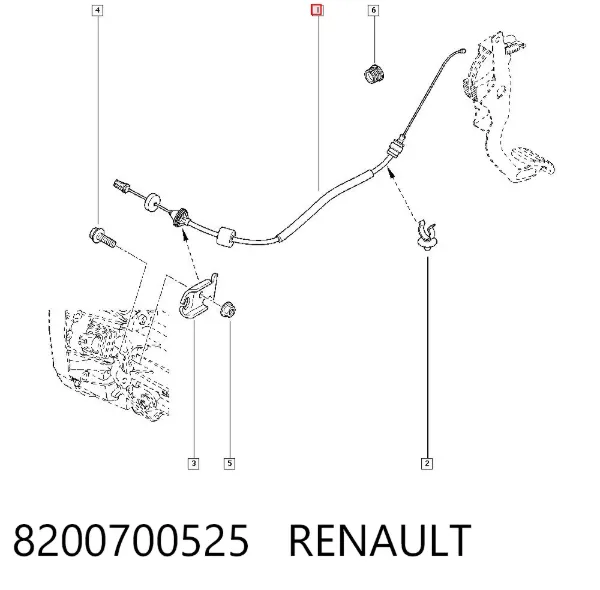 Linka sprzęgła 8200700525 Renault (RVI)