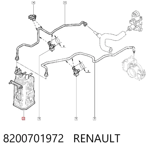 POCHŁANIACZ PAR PALIWA 8200701972 Renault (RVI)
