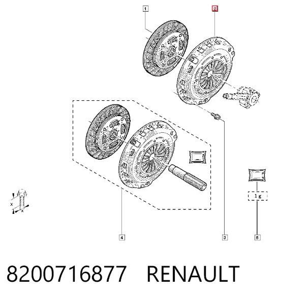 Docisk sprzęgła 8200716877 Renault (RVI)