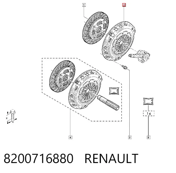Docisk sprzęgła 8200716880 Renault (RVI)