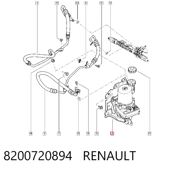 Pompa wspomagania hydraulicznego kierownicy 8200720894 Renault (RVI)