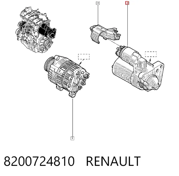 Rozrusznik 8200724810 Renault (RVI)