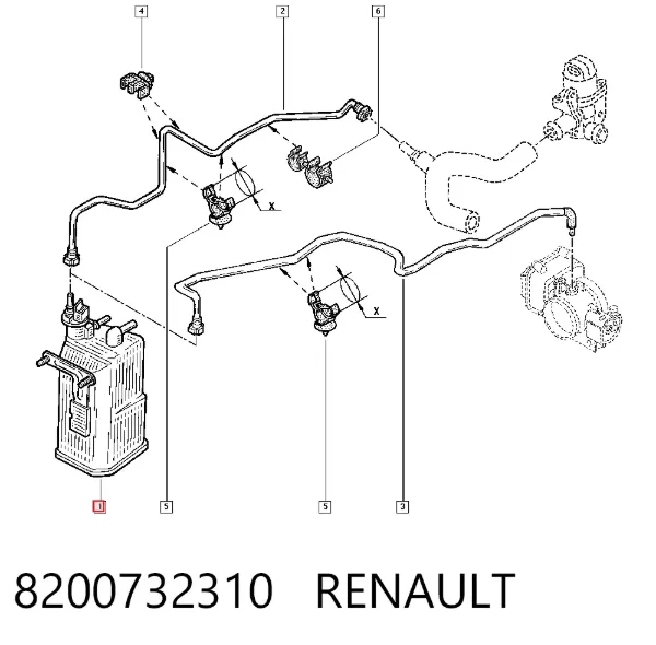 POCHŁANIACZ PAR PALIWA 8200732310 Renault (RVI)