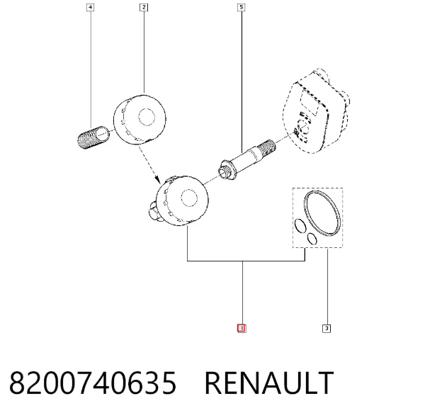Obudowa filtra oleju 8200740635 Renault (RVI)