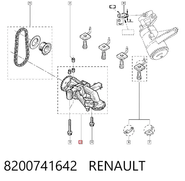 Pompa oleju 8200741642 Renault (RVI)