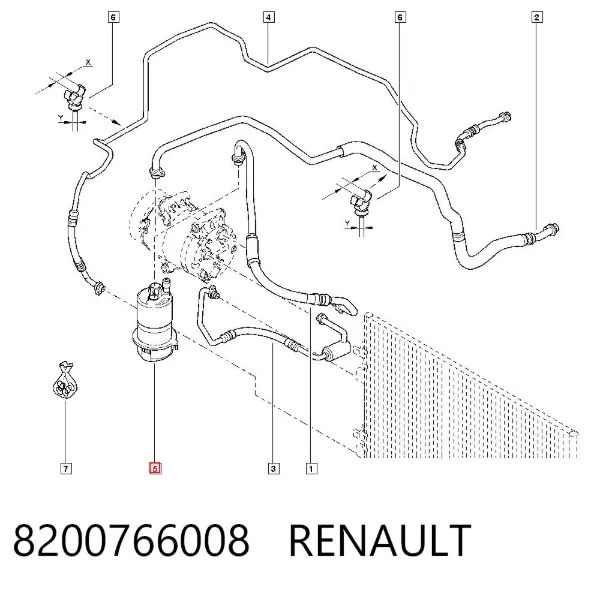 Osuszacz klimatyzacji 8200766008 Renault (RVI)