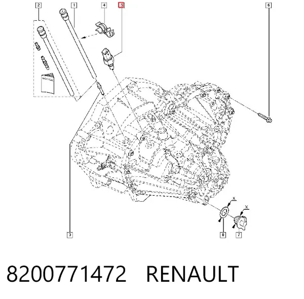 Czujnik włączania światła cofania 8200771472 Renault (RVI)