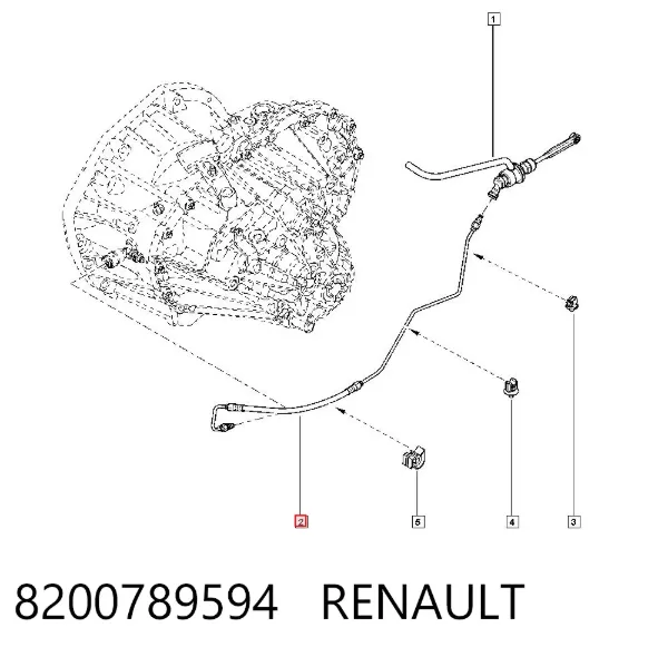 Przewód sprzęgła 8200789594 Renault (RVI)