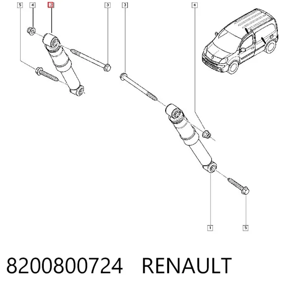 Amortyzator tylny 8200800724 Renault (RVI)