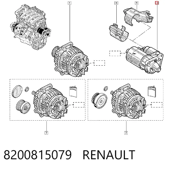 Rozrusznik 8200815079 Renault (RVI)