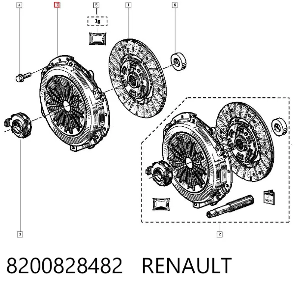 Docisk sprzęgła 8200828482 Renault (RVI)