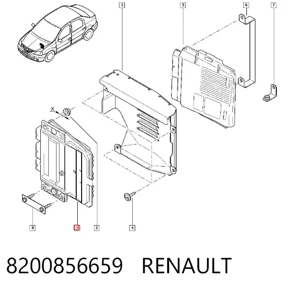 Sterownik silnika 8200856659 Renault (RVI)