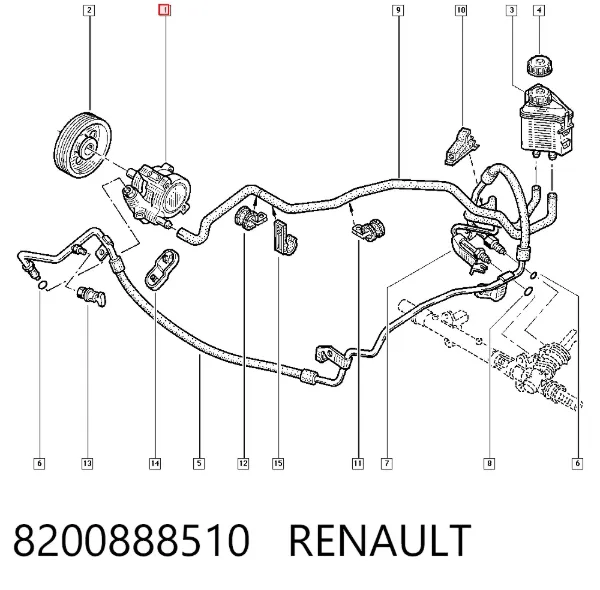 Pompa wspomagania hydraulicznego kierownicy 8200888510 Renault (RVI)