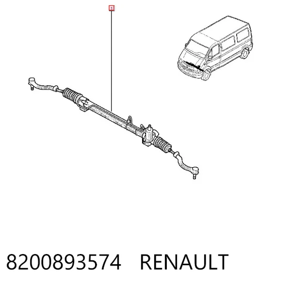 Listwa kierownicza (maglownica) 8200893574 Renault (RVI)