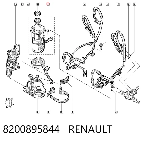 Pompa wspomagania hydraulicznego kierownicy 8200895844 Renault (RVI)
